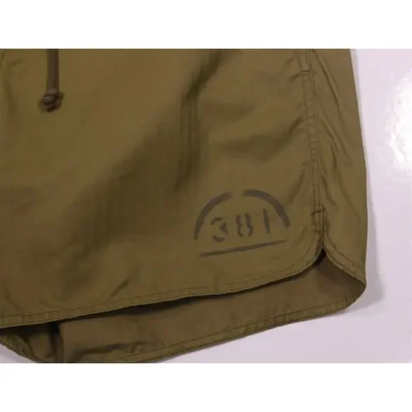 RRL Double RL Ralph Lauren Cotton-Nylon Military Green Herringbone Trunks 40 - Picture 2 of 9